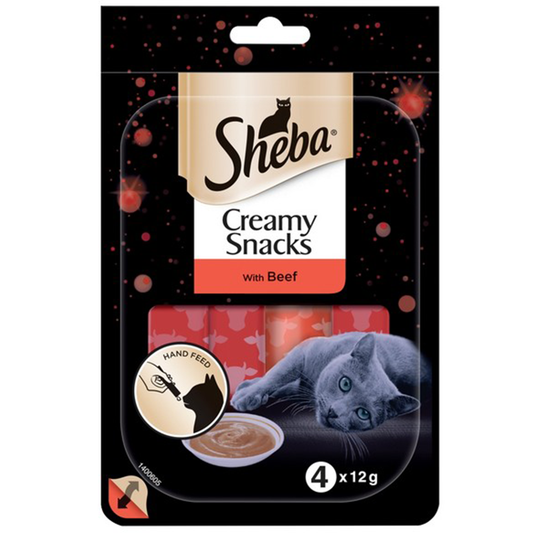 Sheba Creamy Snacks Cat Treats Beef 4 x 12g - Mickey's Pets Store