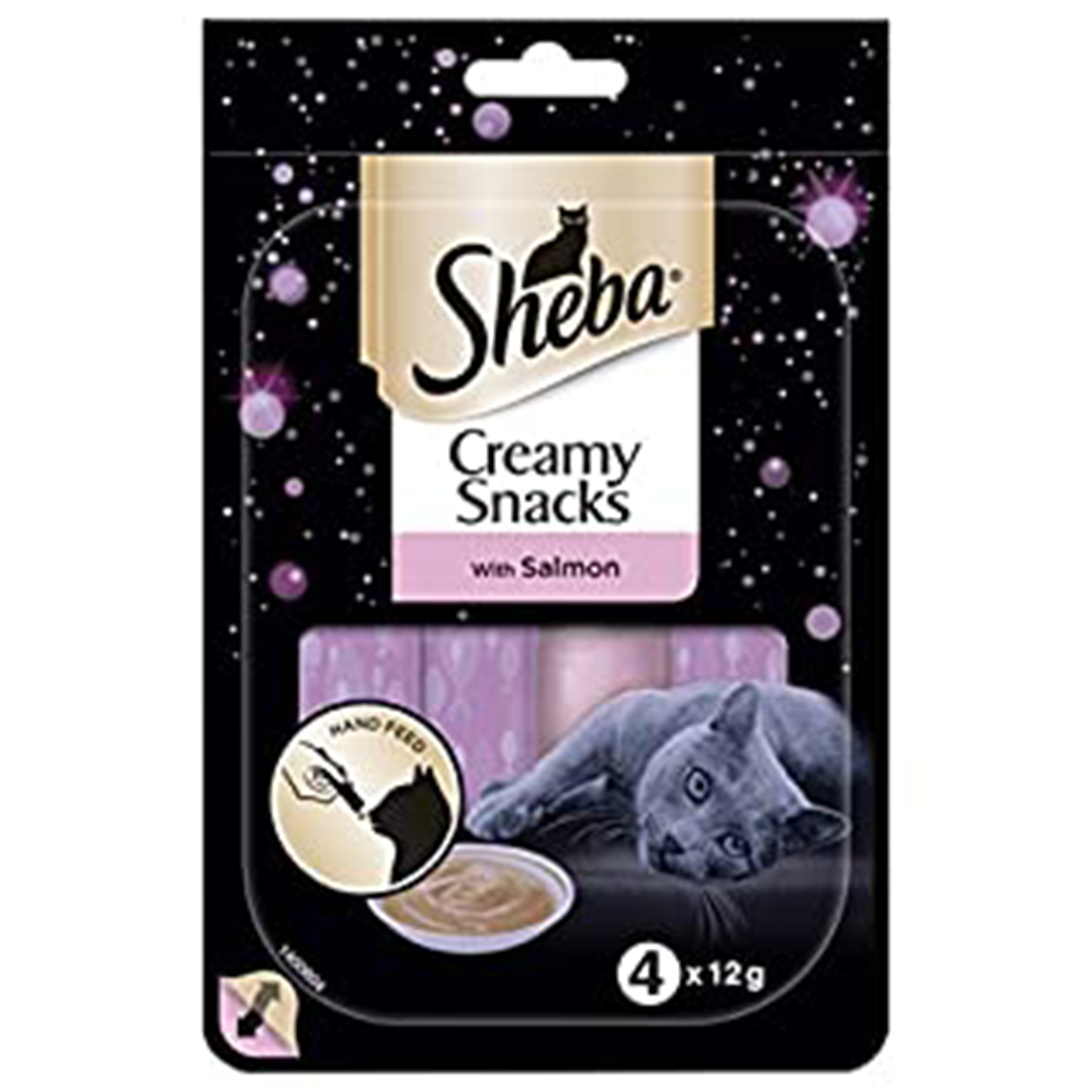 Sheba Creamy Snacks Cat Treats Salmon 4 x 12g - Mickey's Pets Store