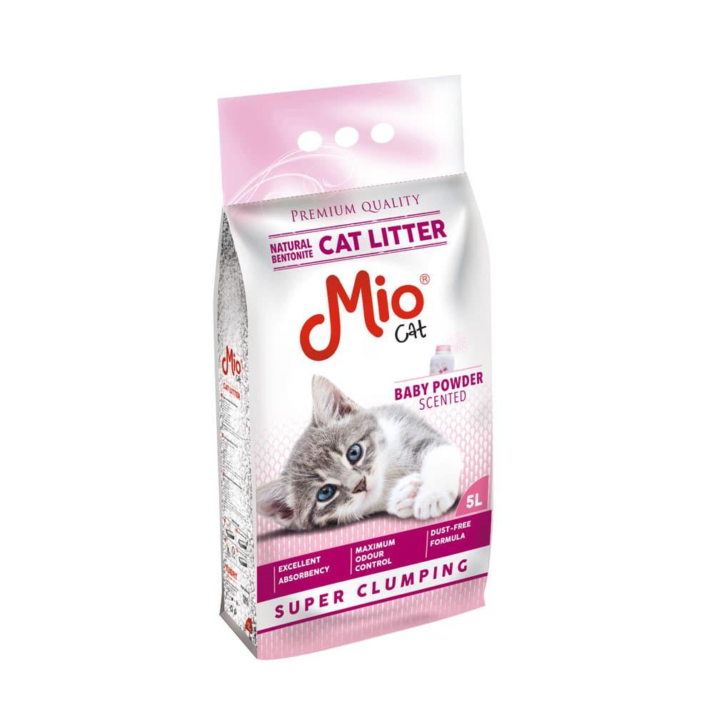Mio Cat Litter With Baby Powder 5L - Mickey's Pets Store