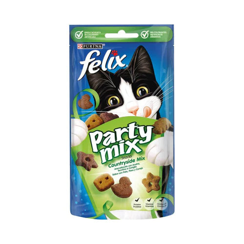 PURINA FELIX Party Mix with Duck and Turkey Cat Treats 60g - Mickey's Pets Store