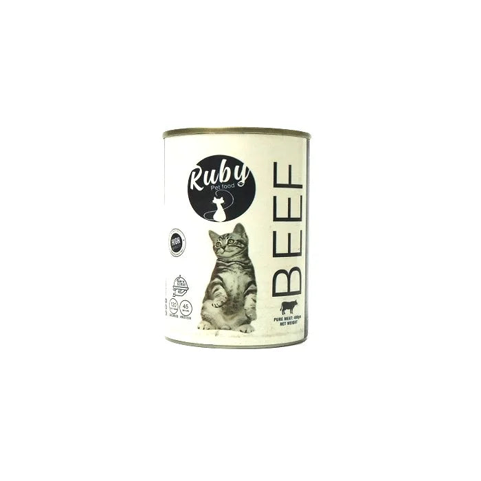 Ruby Cat Wet Food Can with Beef 400g - Mickey's Pets Store