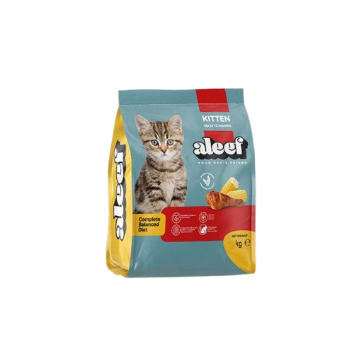 Aleef Dry Food with Chicken and Corn for kitten Cats 1Kg - Mickey's Pets Store