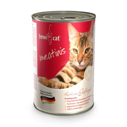 Bewi Cat Meatinis with Poultry Wet Cat Food Can 400g - Mickey's Pets Store