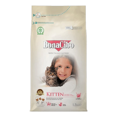 BonaCibo Kitten Dry Food 1.5Kg - Mickey's Pets Store