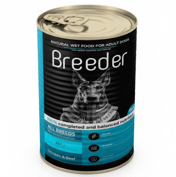 Breeder Wet Food for Dogs Chicken Beef 400g - Mickey's Pets Store