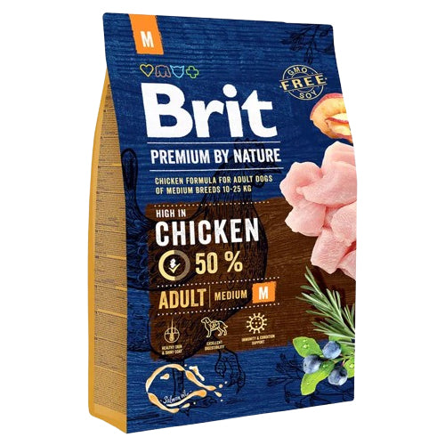 Brit Premium by Nature Dog Dry Food Junior Medium 1Kg - Mickey's Pets Store