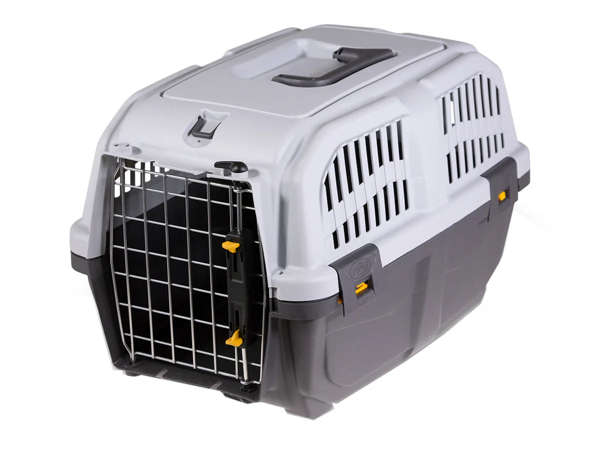 CARRIER PLASTIC SKUDO 1 IATA GREY (48x31.5x33cm) - Mickey's Pets Store