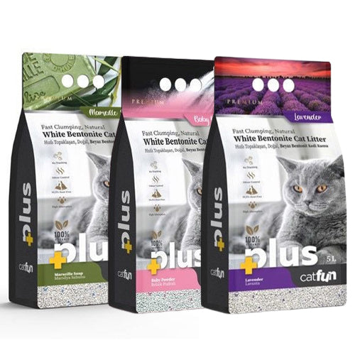 CATFUN Plus White Bentonite Clumping Cat Litter 5L - Mickey's Pets Store