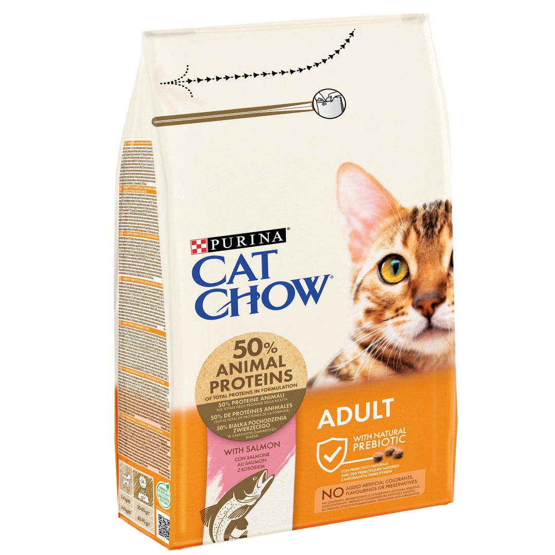 Purina CAT CHOW Adult with Salmon Dry Cat Food (1.5kg) - Mickey's Pets Store