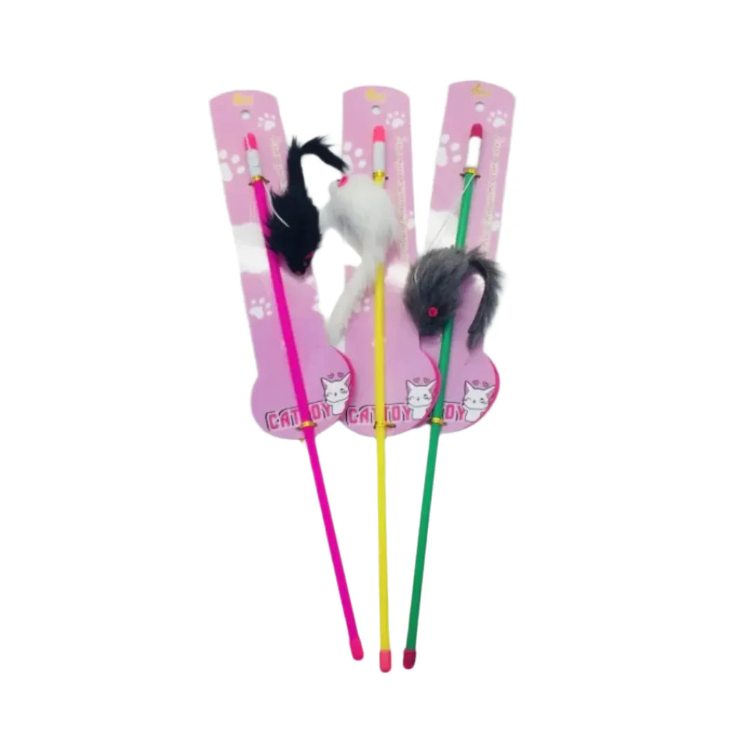CAT TOY WITH MEDIUM MOUSE - Mickey's Pets Store