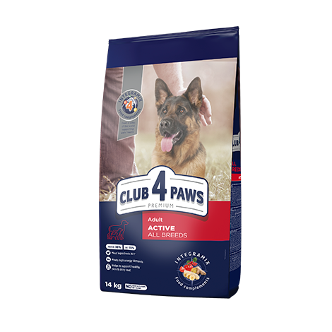 CLUB 4 PAWS PREMIUM Active for adult dogs (14kg) - Mickey's Pets Store