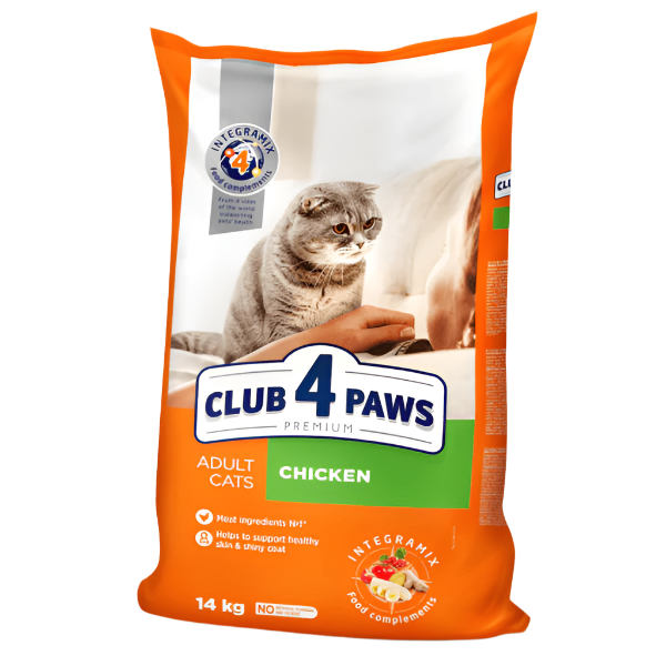 CLUB 4 PAWS PREMIUM Chicken for adult cats (300g/500g/14kg) - Mickey's Pets Store