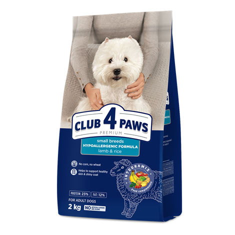 CLUB 4 PAWS PREMIUM Lamb and Rice 2KG | For Adult Dogs of Small breeds - Mickey's Pets Store