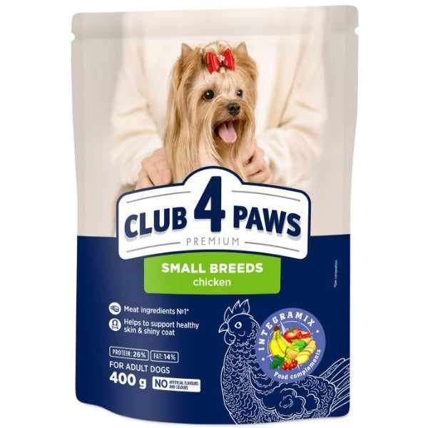 CLUB 4 PAWS PREMIUM for adult dogs SMALL breeds (400g/2kg) - Mickey's Pets Store