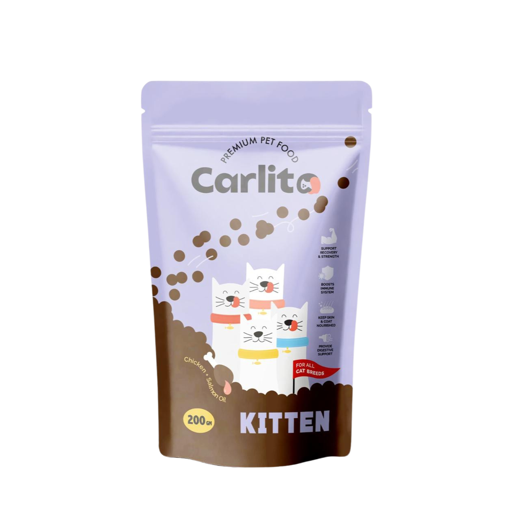 Carlito Kitten Dry Food - Nutritious Start for Growing Kittens (200g/1.5kg) - Mickey's Pets Store