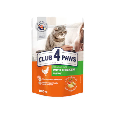 Club 4 Paws For Adults with Chicken in Gravy - 100G - Mickey's Pets Store