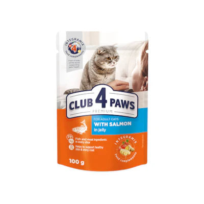 Club 4 Paws For Adults with Salmon in Jelly - 100G - Mickey's Pets Store