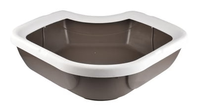 Corner Open Cat Toilet Litter Box With Frame 52x50x14 cm - Mickey's Pets Store