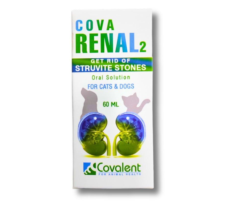 Cova Renal 2 Oral Solution Get Rid Of Struvite Stones For Dogs & Cats 60 ml - Mickey's Pets Store