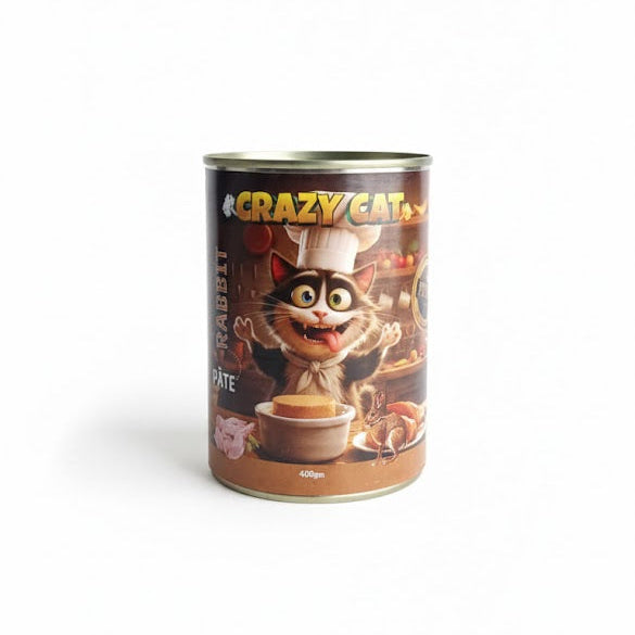 Crazy Cat Wet Food - Rabbit Pâté for Cats, 400g - Mickey's Pets Store