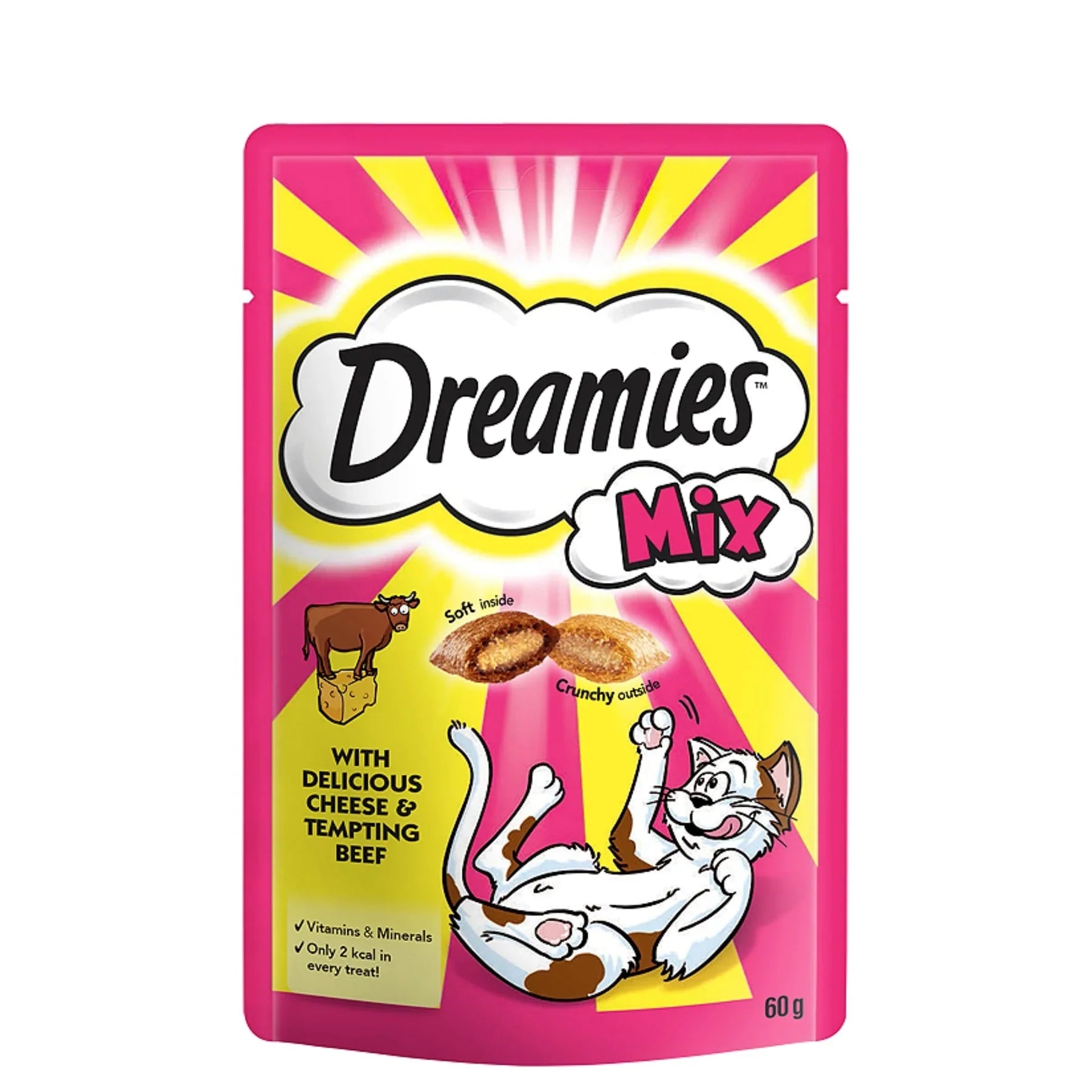DREAMIE Mix with Delicious Cheese & Tempting Beef, 60g - Mickey's Pets Store