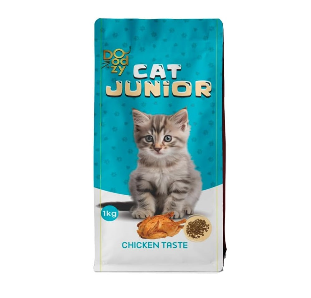 Doodzy  Dry Food for junior Cats (1 kg/10kg) - Mickey's Pets Store