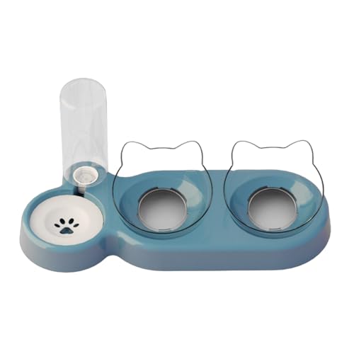 Double Bowl Automatic Water Feeding System Clear Visible Bowl and Travel - Mickey's Pets Store