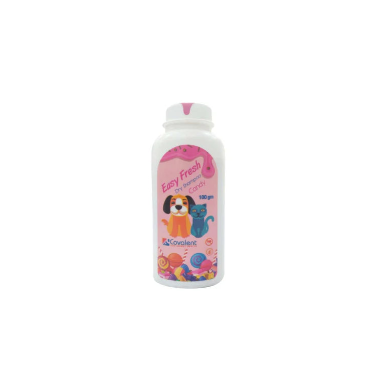 EASY FRESH DRY SHAMPOO FOR DOGS&CAT CANDY SCENT 100gm - Mickey's Pets Store