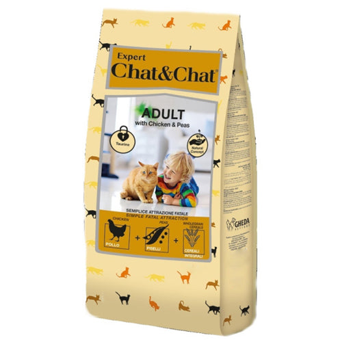 Expert Chat and Chat Adult Cat Dry Food with Chicken and Peas 900g - Mickey's Pets Store