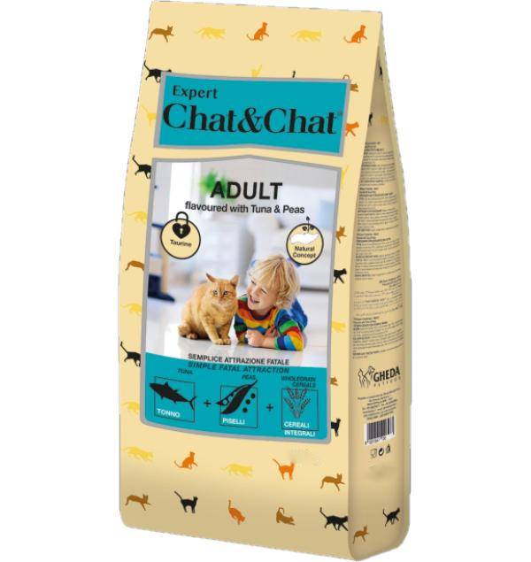 Expert Chat & Chat Adult Cat Food ًWith Tuna & Peas (900g/14kg) - Mickey's Pets Store