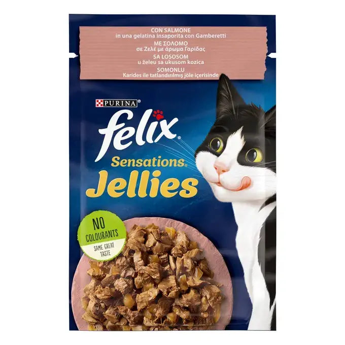 FELIX Sensations Jellies Salmon and Shrimp 80 Gr - Mickey's Pets Store
