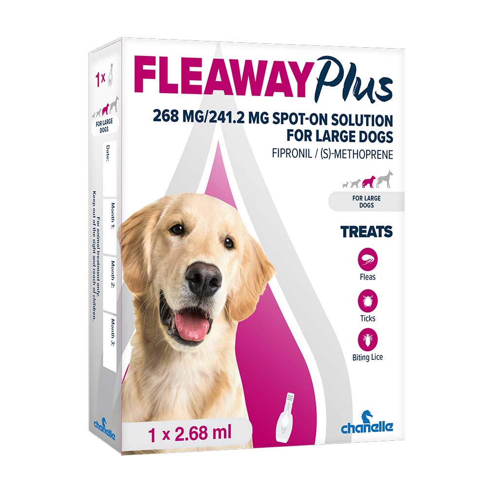 FLEAWAY Plus Flea & Tick Treatment for  Large  Dogs– One Dose - Mickey's Pets Store