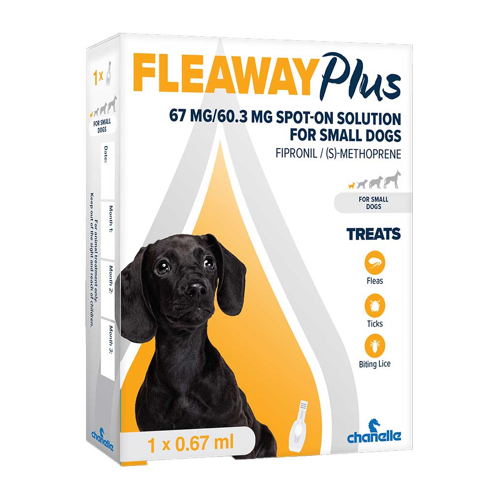 FLEAWAY Plus Flea & Tick Treatment for  small Dogs– One Dose - Mickey's Pets Store