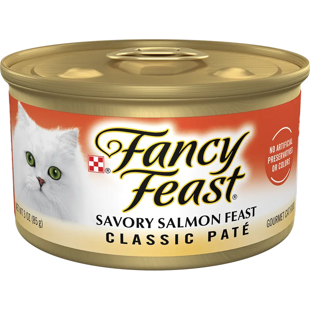 Fancy Feast Classic Paté Savory Salmon Gourmet Wet Cat Food 85g - Mickey's Pets Store