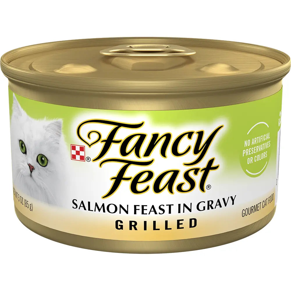 Fancy Feast Grilled Salmon Feast In Gravy Gourmet Cat Food 85g - Mickey's Pets Store