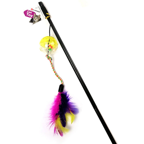 Feather with Ball Cat Toy - Mickey's Pets Store