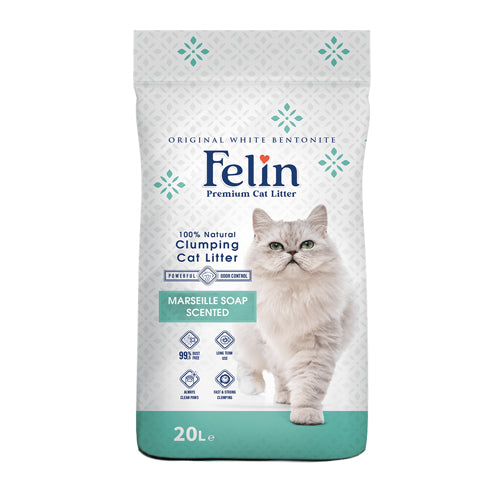 Felin Bentonite Clumping Cat Litter 20L - Mickey's Pets Store