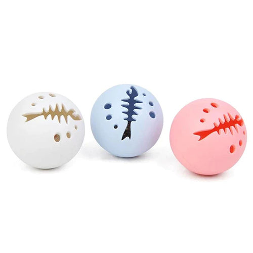 Fish Bone Hollow Ball Cat Toy - Mickey's Pets Store