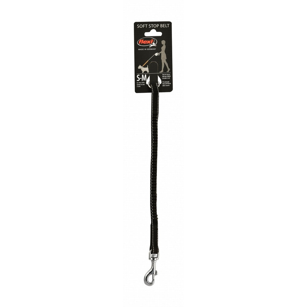 Flexi Small to Medium Black Bungee Tape Dog Leash - Mickey's Pets Store