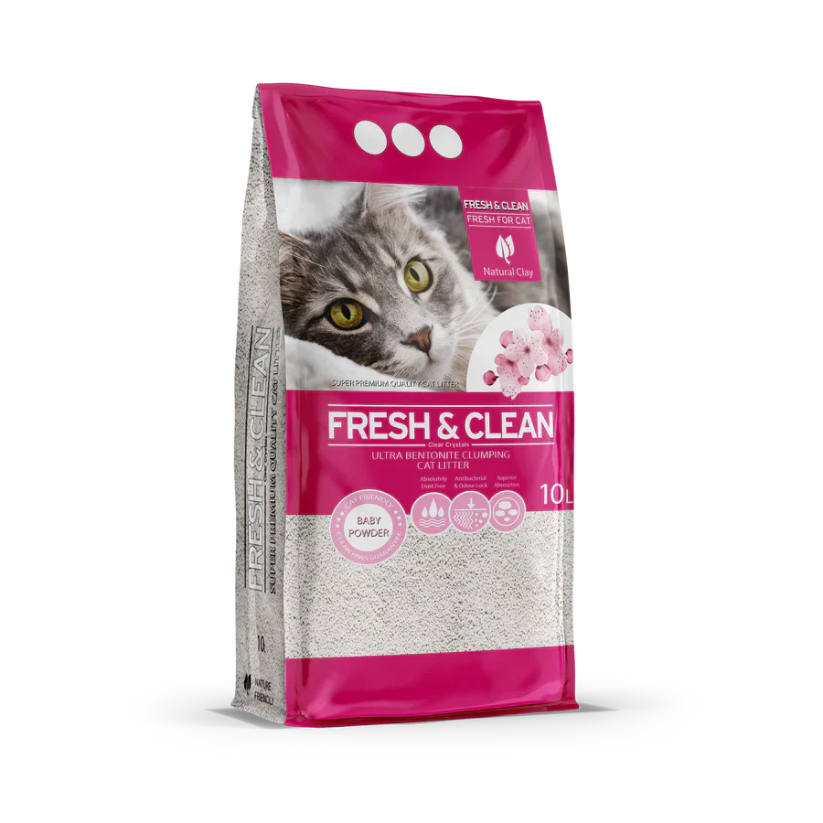 Fresh & Clean Clumping Cat Litter  10 Lt - Mickey's Pets Store