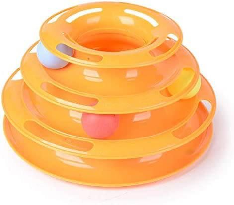 Funny Pet Toys Crazy Ball Disk Interactive Amusement Plate Moving Turntable Play Disk Turntable Cat Pet Plastic Toys - Mickey's Pets Store
