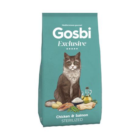 Gosbi Exclusive Cat Chicken & Salmon Sterilized (400g/1.5kg) - Mickey's Pets Store