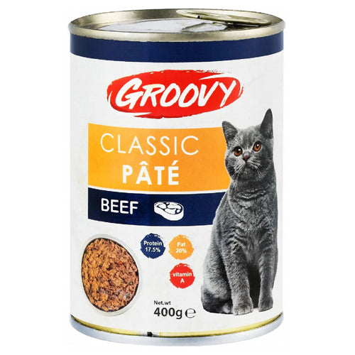 Groovy Classic Cat Pate Beef Can 400g - Mickey's Pets Store