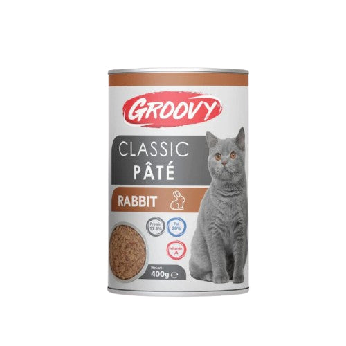 Groovy Classic Cat Pate Rabbit Can 400g - Mickey's Pets Store