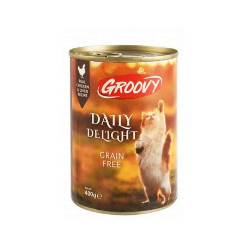 Groovy Daily Delight wet cat food with Chicken and liver 400g - Mickey's Pets Store