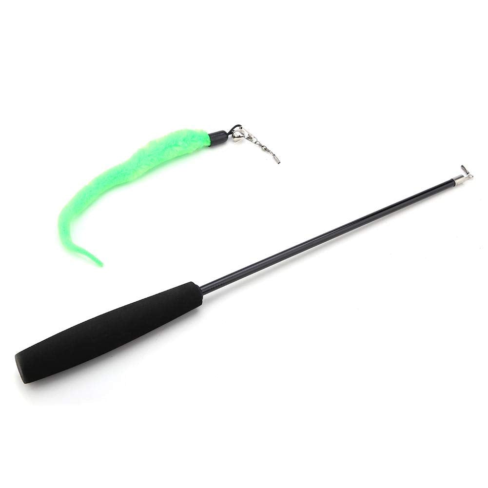 High Elastic Cat Teaser Wand, Retracted Pet Cat Kitten Interactive Toy Chaser Toy Having Fun Exercise Playing Feather Toy - Mickey's Pets Store