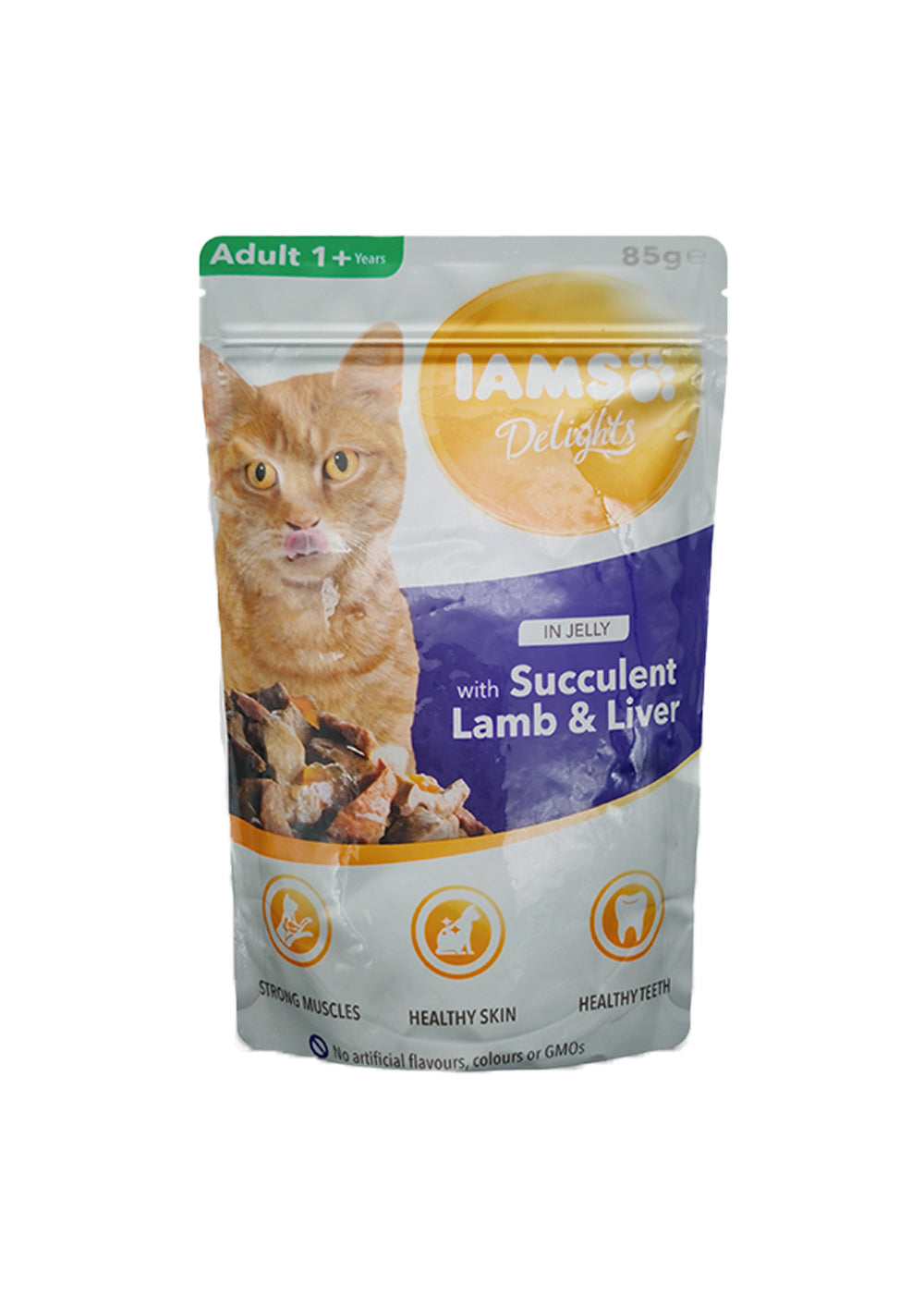 IAMS Delights Adult Succulent Lamb & Liver in Jelly 85G - Mickey's Pets Store