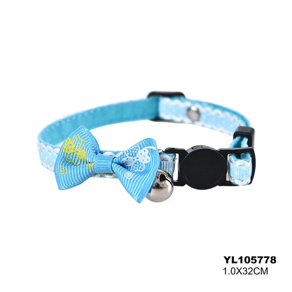 Naomi Cat Collar with Bell YL105778 - Blue - Mickey's Pets Store