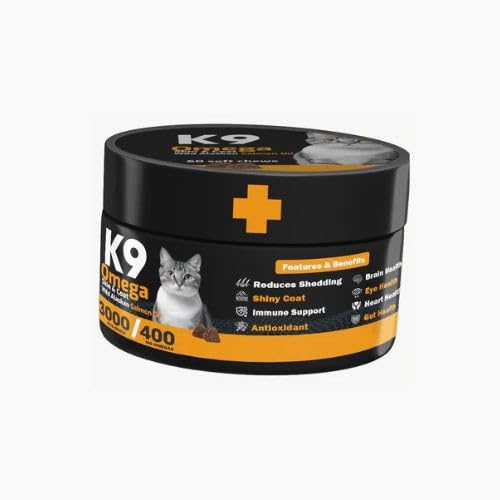 K9 Cats Omega Skin & Coat Wild Alaskin Salmon Oil (60 Soft Chews) - Mickey's Pets Store