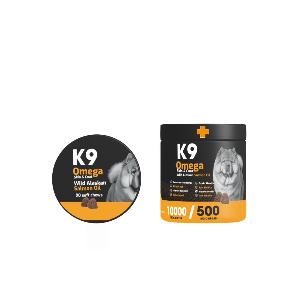 K9 Omega Skin & Coat Wild Alaskin Salmon Oil (90 Soft Chews) - Mickey's Pets Store